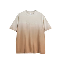 Men's Three-dimensional Printed Gradient T-shirt Round Neck Short Sleeve Top