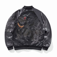 Mens Loose Fit Polyester Embroidered Chinese Style Jacket