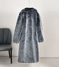 Autumn And Winter Extended Imitation Fur Coat Overcoat