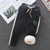 Baby Cotton Pants Boys Three Layer Plus Velvet And Thick Girls