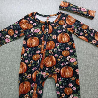New Pumpkin Full Print Jumpsuit