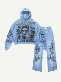 Fashion Casual Printed Polyester Sweater