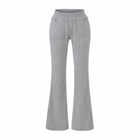 Adorned With Beaded Chains Flared Casual Trousers