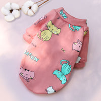 Printed Cartoon Pet Clothes Plus Velvet Two-legged Sweater