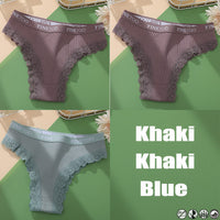 Ladies Briefs High Slit Lace Panties