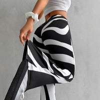 Bell-bottom Pants Fashion Printed High Waist Sheath Casual Pants
