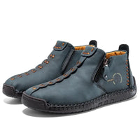 Men's Fleece-lined Cotton-padded Shoes Plus Size Zipper Dr Martens Boots Outdoor
