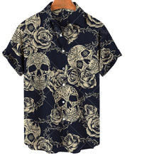 Hawaii 3D Printing Lapel Beach Short Sleeve Shirt