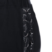Womens Flared Pants With Lace Trim
