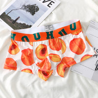 Printed Ice Silk Men's Four Seasons Sexy And Breathable Boxers