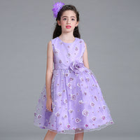 Girls' Digital Print Tank Top Puffy Dress