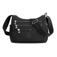 Simple Solid Color Nylon Crossbody Cloth Bag