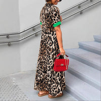 Women's Elegant Loose V-Neck Casual Dress