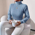 Autumn And Winter New High Neck Twist Woven Jacket