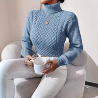 Autumn And Winter New High Neck Twist Woven Jacket