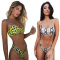 Leopard print bikini swimsuit