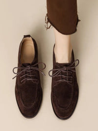 Retro Loafers Lace-up Deep Mouth Pumps Women