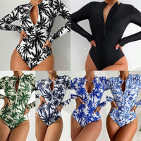 Print Diving Suit Beach Sexy Swimsuit Bikini Foreign Trade One Piece Swimsuit