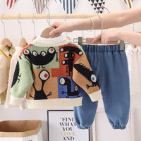 Boys sweater knitted cardigan suit