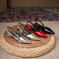 Luxury Womens Patent Leather Cutout High-Heel Sandals