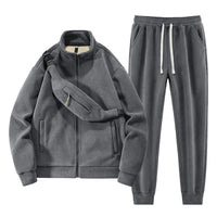 Men's Sports Leisure Warm Cardigan Suit