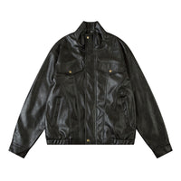 Fall Retro Hip Hop PU Leather Jacket For Men