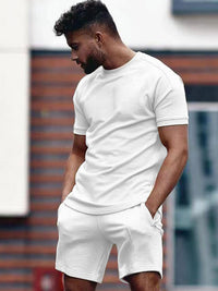 Men's Casual Short Sleeve T-Shirt Sports Suit