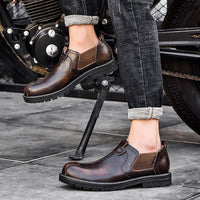Men's Leather Shoes Outdoor Leisure British Martin Boots