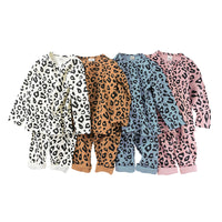Children's Korean Style Leopard Print Stretch Homewear