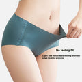 Seamless Underwear Women's Ice Silk Low Mid Waist One Piece