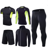 Five-piece quick-drying sports fitness suit