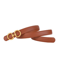 Women's Leather Smooth Buckle Belt