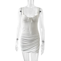 Women's Casual Lace Suspender Skirt With Lacing
