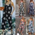 Women's Fashion Temperament Camisole Strap Printed Jumpsuit
