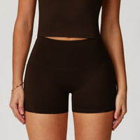 Women's High Top Sports Brushed Tight Yoga Shorts