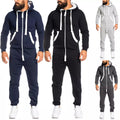 Men's Casual Hooded Zip Home One Piece Suit