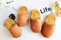 Simulated Bread Home Slippers Indoor Lovers Floor Protection Slippers Cotton Slippers for Men and Women in Autumn and Winter