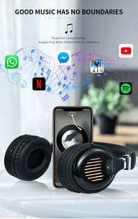 Folding headset with stereo wireless headset