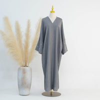 Middle East Turkey Dubai Embroidered Elegant Cardigan Robe