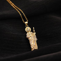 Micro-pave Zircon Divine Pendant Jewelry Titanium Steel Chain