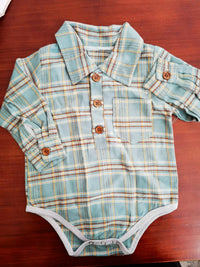 Children's Pocket Plaid Coat Romper