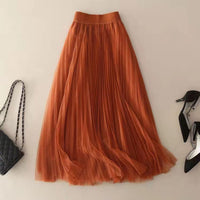 Women's Casual Skirt Mid-length Pleated Skirt