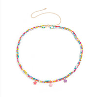 Simple Contrast Color Double Bead Woven Versatile Belt