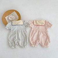 Korean Style Full Printed Dots Short Sleeved Kazakhstan
