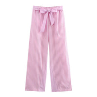 Women's Fashion Lapel Long-sleeved Pocket Striped Short Shirt