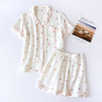 Women's Fashion Simple Short-sleeved Shorts Home Wear Set