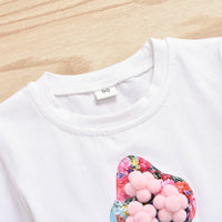 Two-piece Ice Cream Printed Short-sleeved Fishtail Skirt