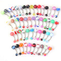 Mixed Color Acrylic Navel Ring Set