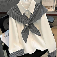 Fashionable All-match Shawl-style Loose Age-reducing Shirt