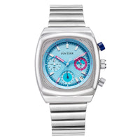 Mens Square Watch Multifunctional Six-hand Quartz Timepiece